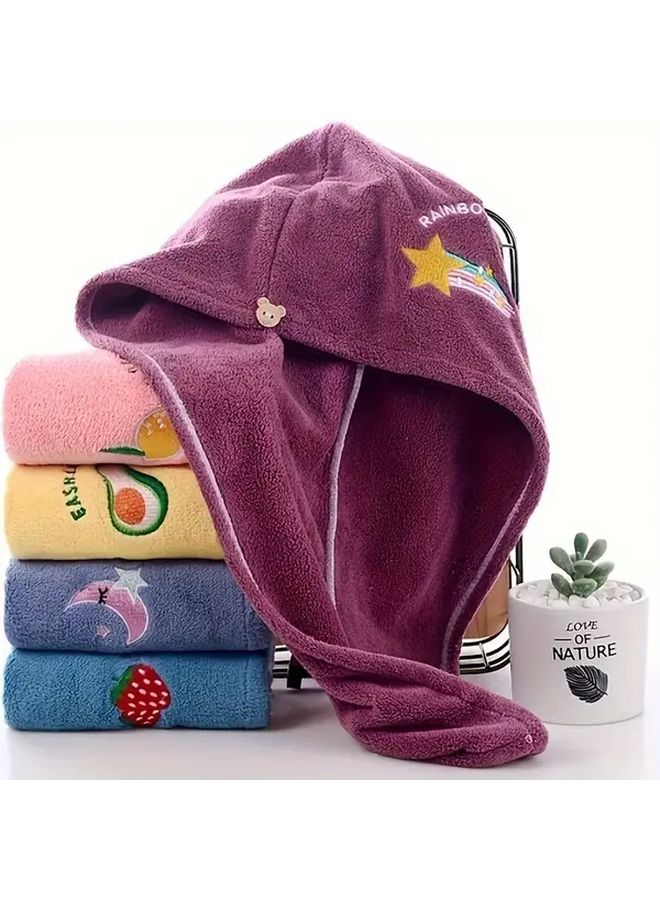 Quick Dry Microfiber Hair Turban Shower Cap Random Color 1pc Absorbent Towel For Curls - Image 5